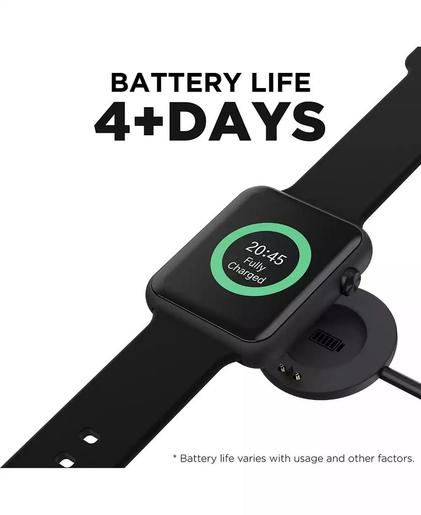 iTouch Air 4 Unisex Black Silicone Strap Smartwatch 6