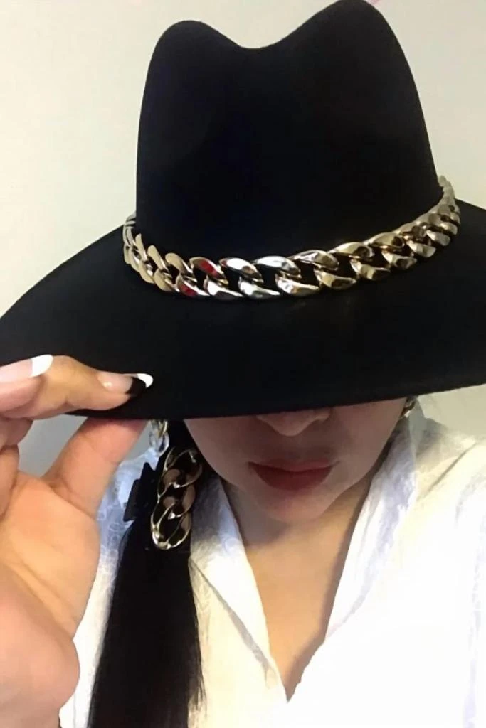NEW ANARCHY STREET women\'s dakota chain band hat in beige ANARCHY STREET Women main image 2
