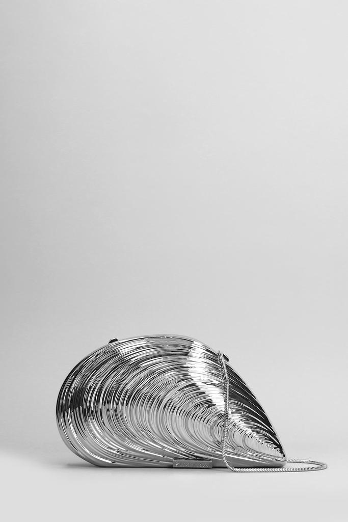 SIMKHAI Bridget Clutch In Silver Brass