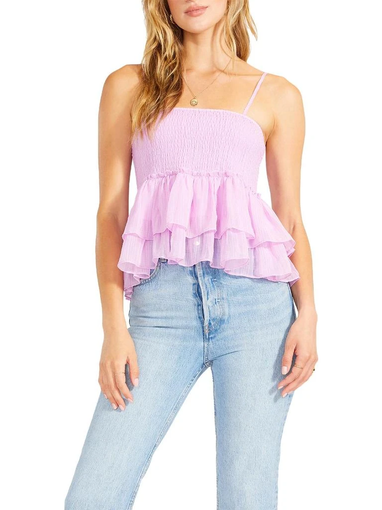 BB Dakota by Steve Madden Smock Signals Womens Cropped Ruffled Tank Top 4