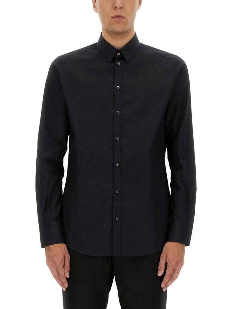 Dolce & Gabbana Slim Fit Cotton Shirt With Classic Collar 1