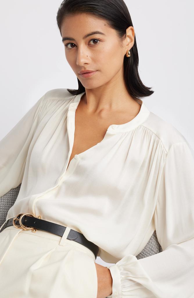 Nordstrom Shirred Satin Shirt