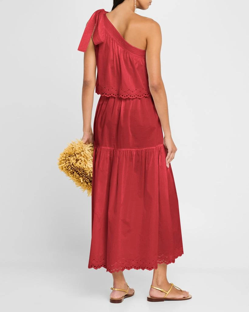 VANESSA BRUNO Cora Tiered One-Shoulder Midi Dress 3