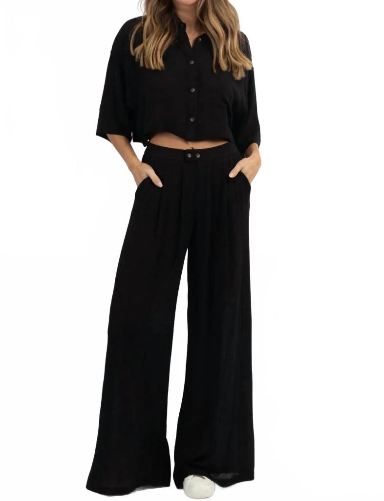 Minco Float On Collar Pant Set In Black 5