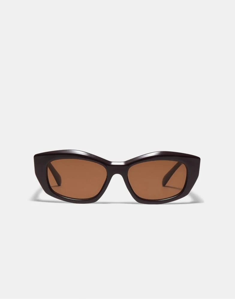 Stradivarius Stradivarius aviator sunglasses in brown  display picture 1