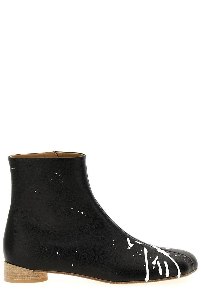 MM6 Anatomic Paint Splatter Printed Ankle Boots 1