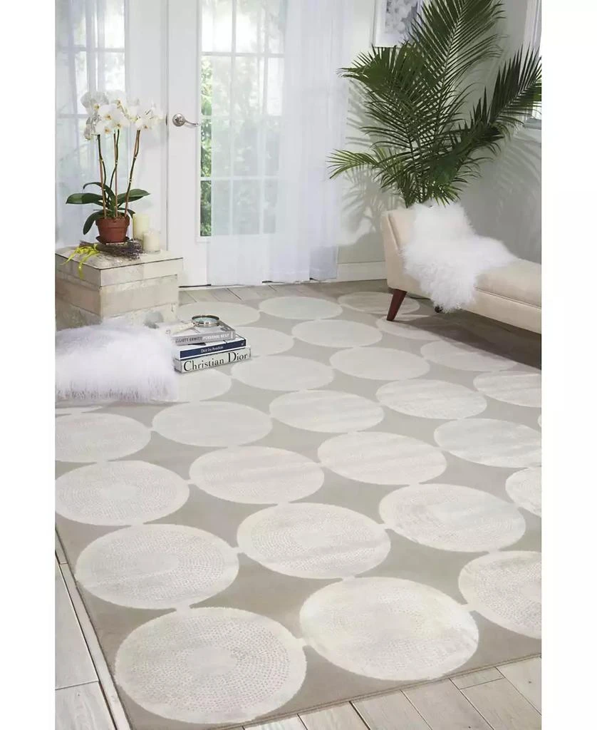 Nourison Luminance LUM02 Silver 3'5" x 5'5" Area Rug 3