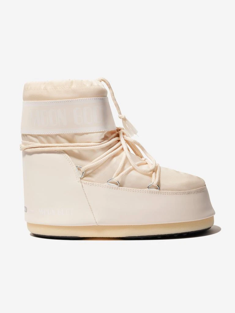 Moon Boot Moon Boot Kids Icon Low Nylon Snow Boots in Ivory 5