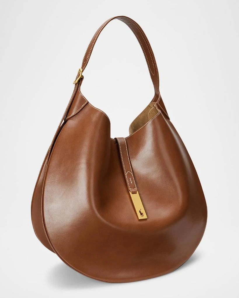 Ralph Lauren Polo ID Medium Leather Shoulder Bag 2