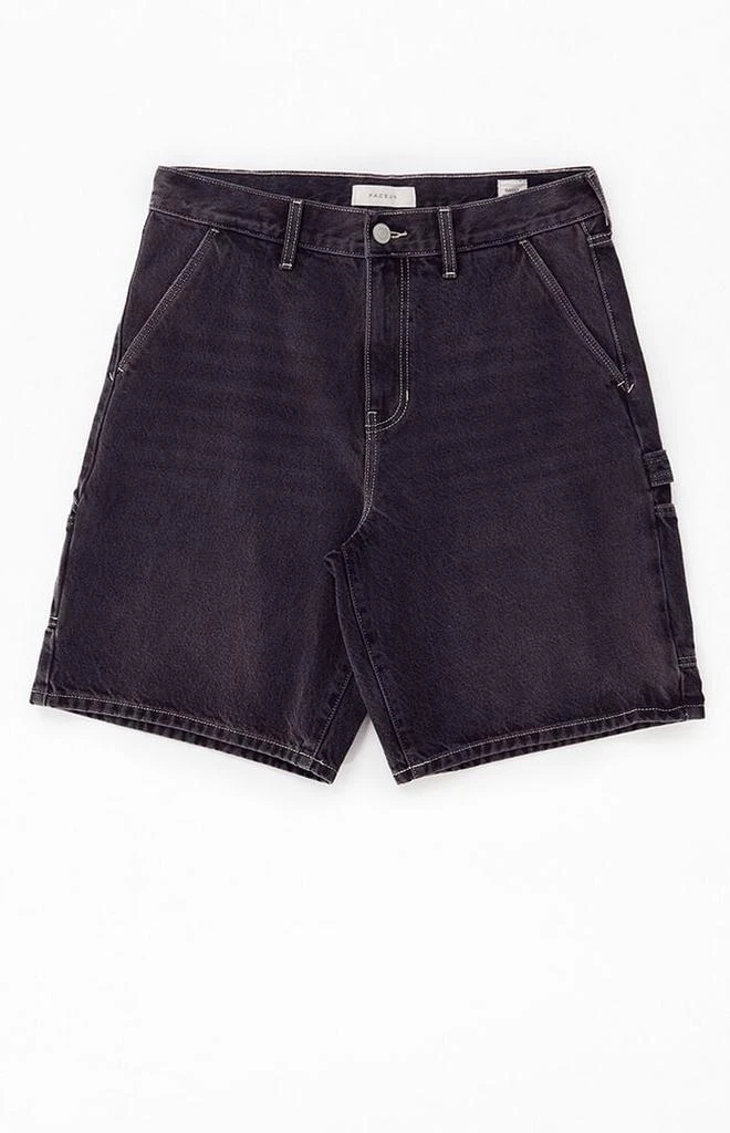 PacSun Black Baggy Denim Carpenter Shorts 1