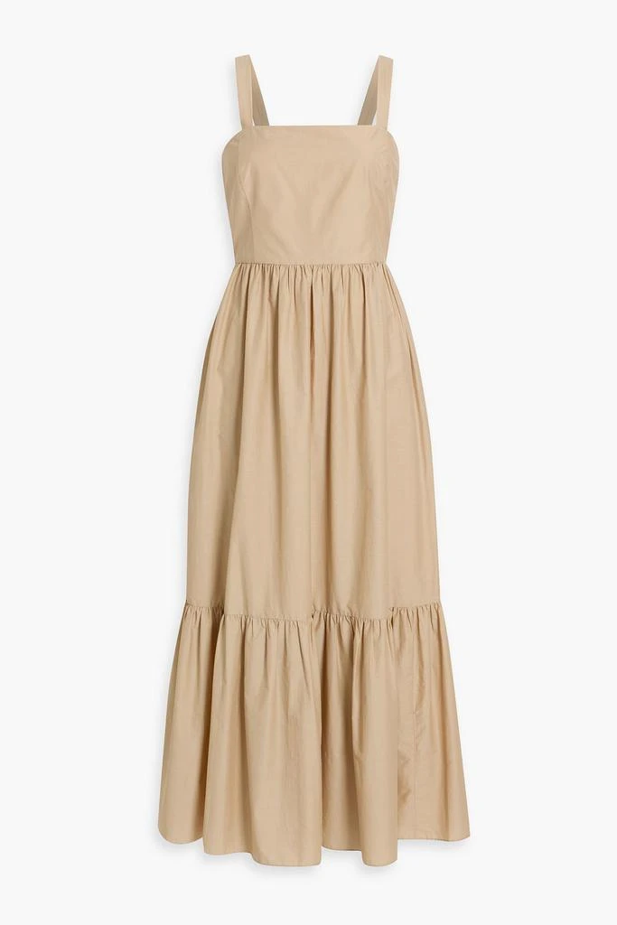 knee length dresses for ladies Peserico Wool Silk Layered Midi Dress Grey