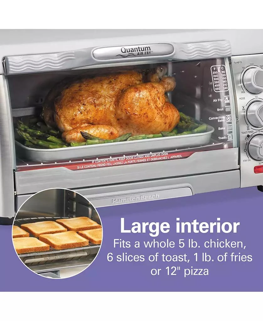 Hamilton Beach Air Fryer Toaster Oven with Quantum Air Fry Technology - 31350G 3