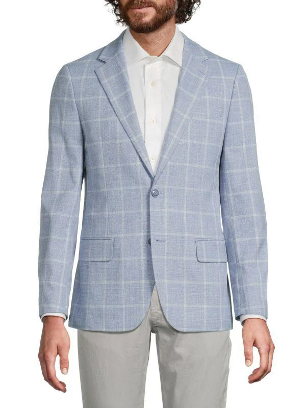 Original Penguin Windowpane Check Slim-Fit Blazer 1
