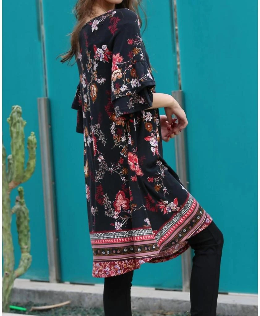 Angie Angie - Floral Double Ruffle Sleeve Dress 3