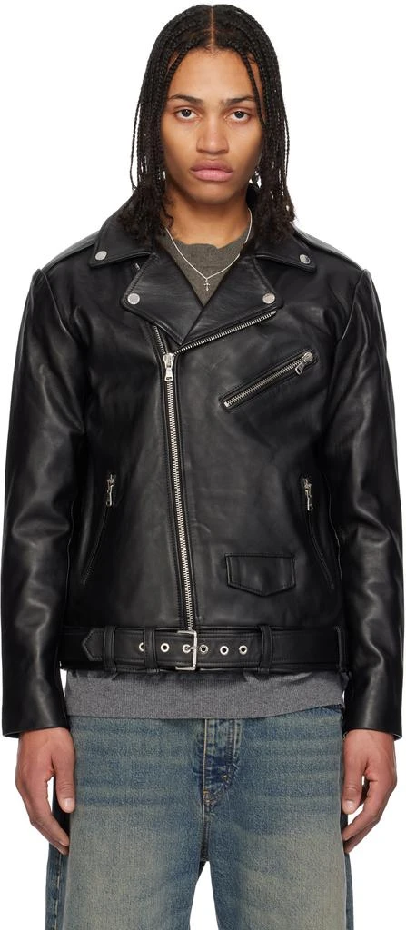 Stolen Girlfriends Club Black Joey Biker Leather Jacket 1