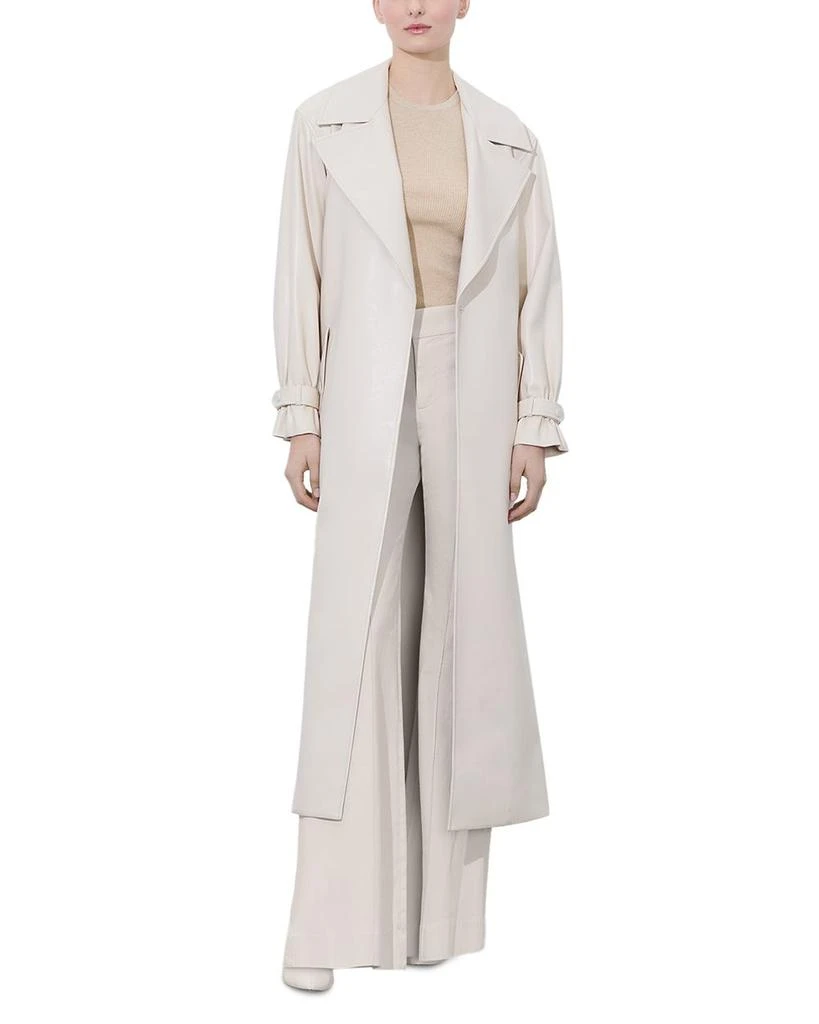 Alice + Olivia Sullivan Faux Leather Trench Coat 1