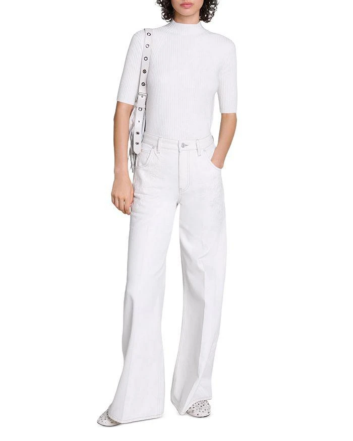 Maje Ploom Jeans in White 2