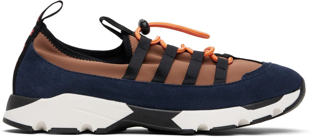 Marni Brown
Navy Lycra Lace-Up Running Sneakers