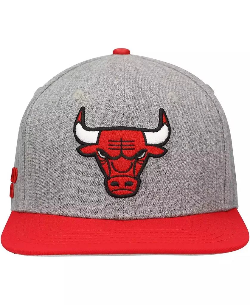 Pro Standard Men's Gray, Red Chicago Bulls Classic Logo Two-Tone Snapback Hat 4
