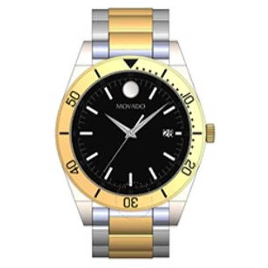 Movado Sport Quartz Black Dial Two-tone Men's Watch 607991 1