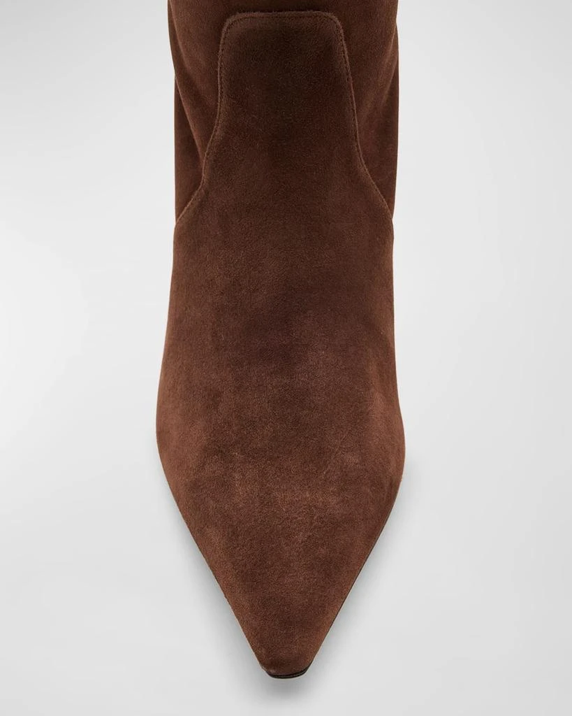 Stuart Weitzman Naomi Suede Kitten Tall Boots 7