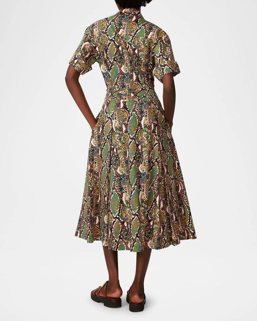Diane von Furstenberg Hadara Snakeskin-Print Midi Shirtdress 3