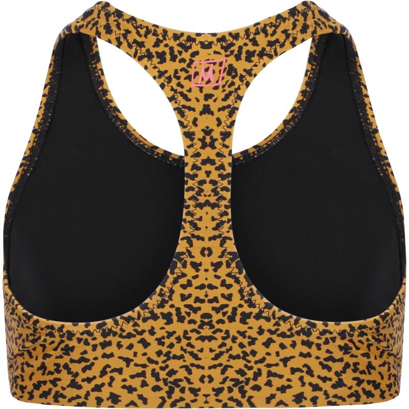 Munster Leopard print tank top in black and orange