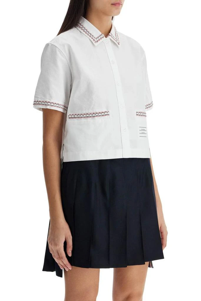 Thom Browne cropped oxford shirt for women 2