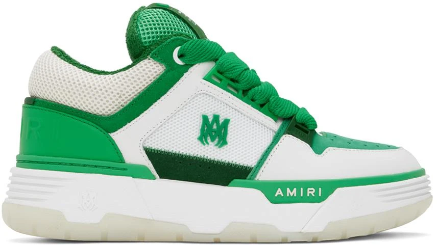 AMIRI White & Green MA-1 Sneakers 1