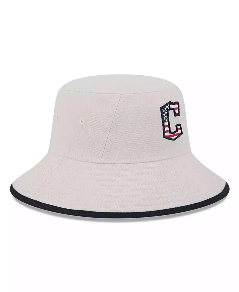 New Era Men's Khaki Cleveland Guardians 2024 Fourth of July Bucket Hat 3