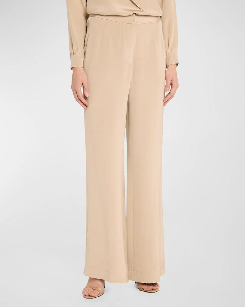 Libertine Fawn Wide-Leg Silk Trousers 2