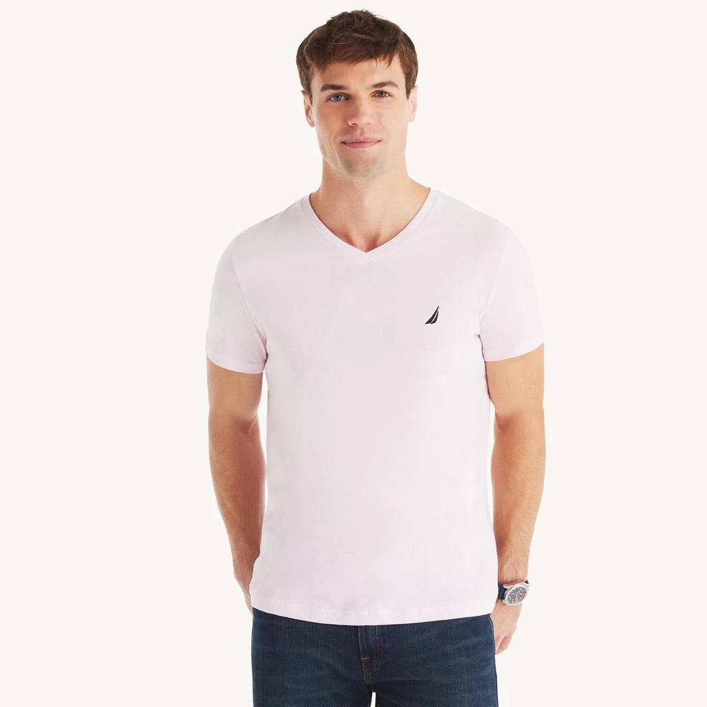 Nautica Mens Premium Cotton V-Neck T-Shirt 11