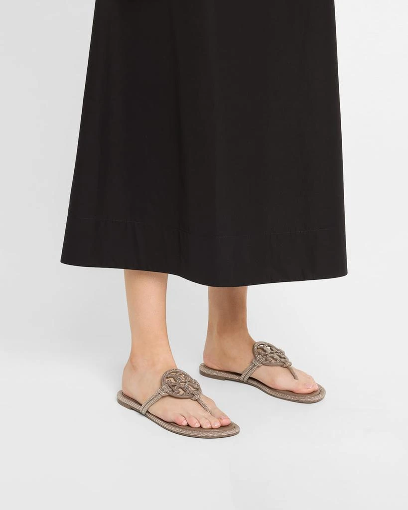 Tory Burch Miller Pave Logo Thong Sandals 2