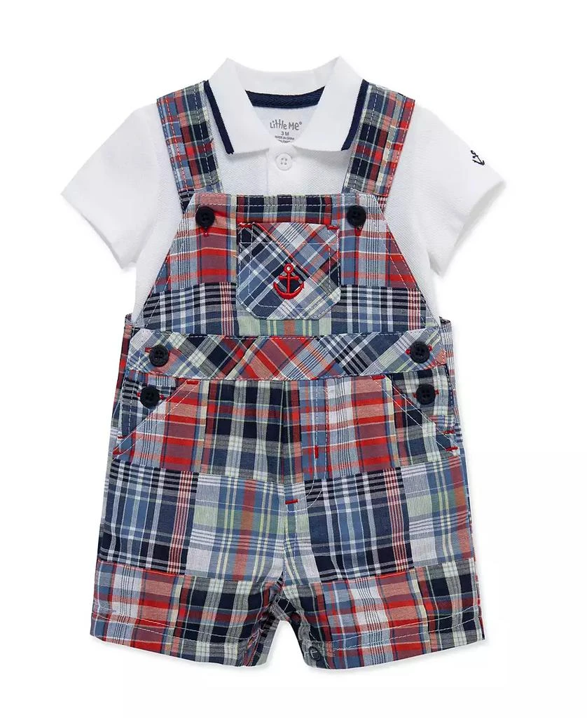 Little Me Baby Boys
Patchwork Detail Shortall and Polo Shirt, 2-Piece Set