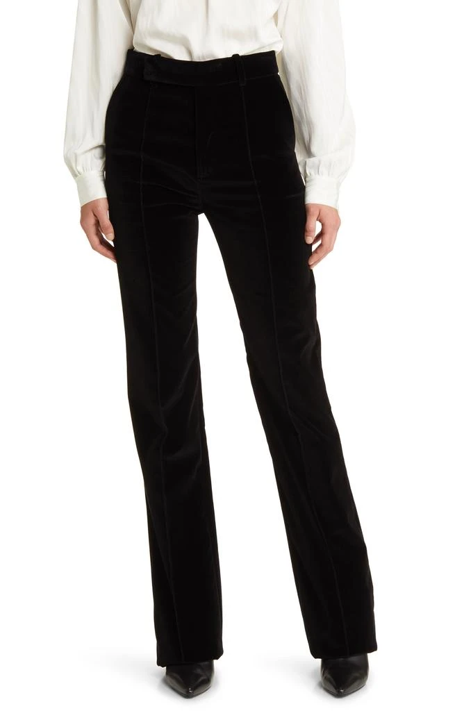 FRAME The Slim Stacked Velvet Trousers 1