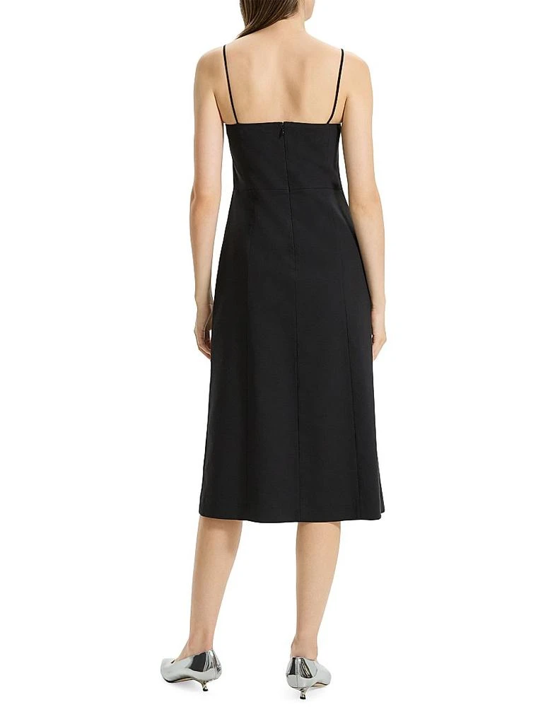 Theory Strappy Linen-Blend Midi-Dress 4