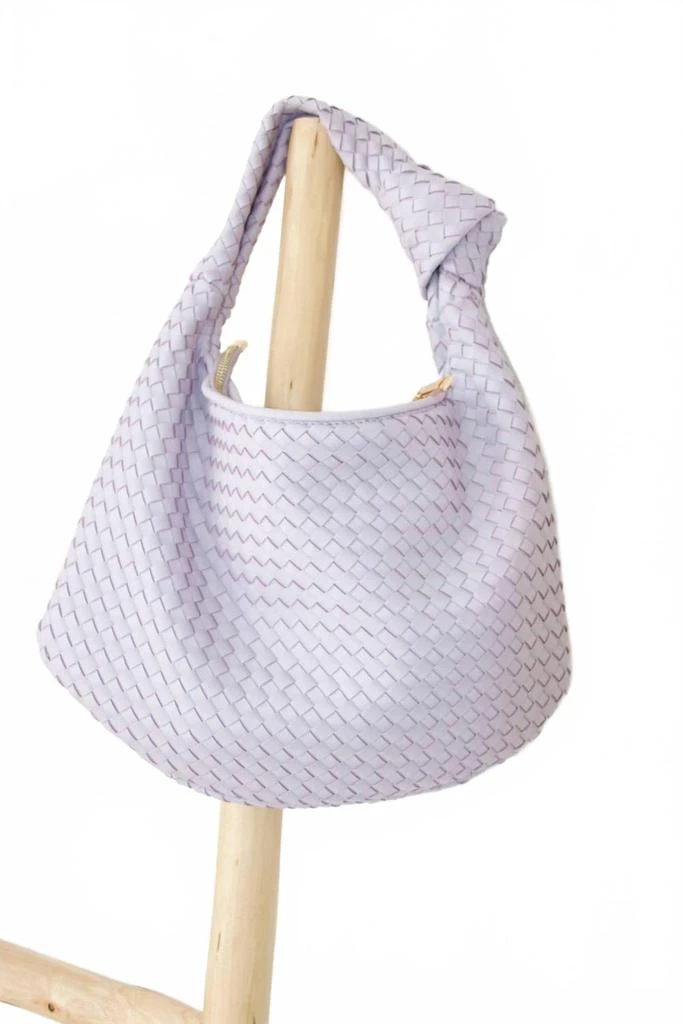 Melie Bianco Women
s Woven Purse In Lavender 2