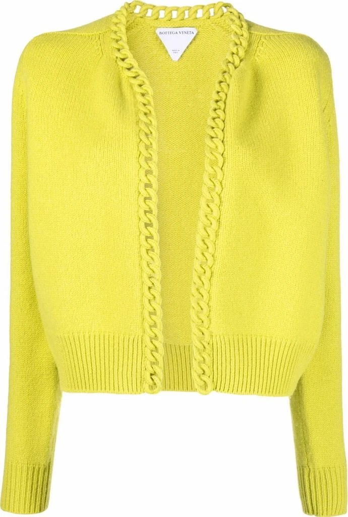 Bottega Veneta chain-embellished cardigan - women -  -  - Green 1