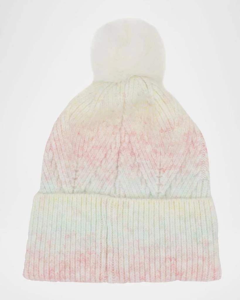 Bari Lynn Girl's Charmed Beanie with Faux Fur Pom Pom 2