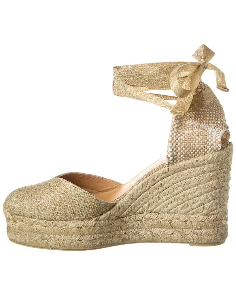 CASTAÑER Castañer Chiara 80 Metallic Canvas Wedge Espadrille 2