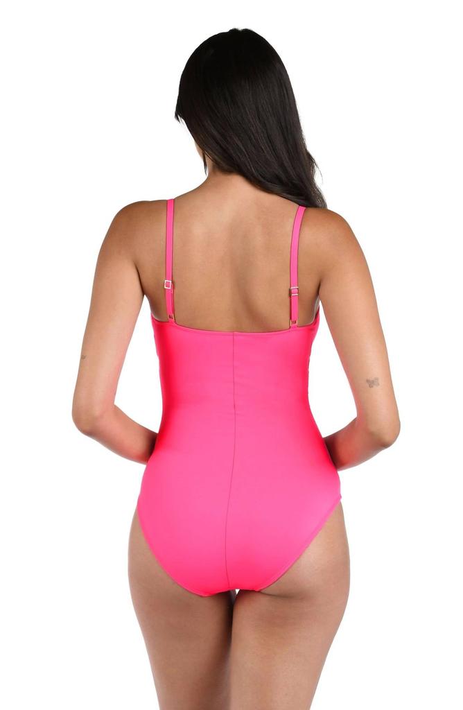La Blanca Island Goddess Lingerie One Piece Swimsuit In Bright Pink