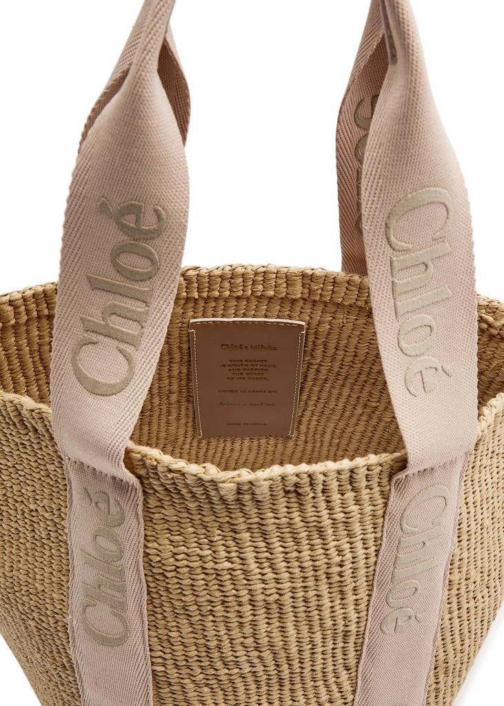 Chloé Woody woven raffia basket bag 4