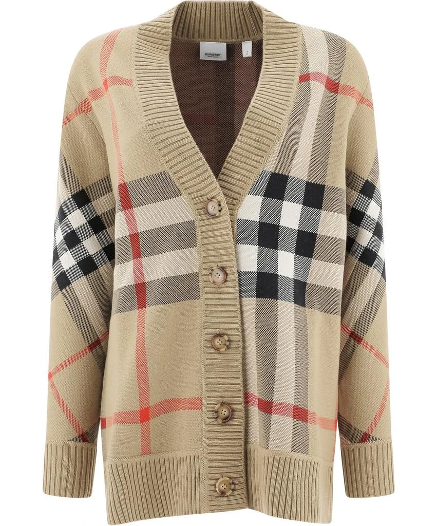 Burberry Burberry Vintage Checked Drop Shoulder Cardigan 1