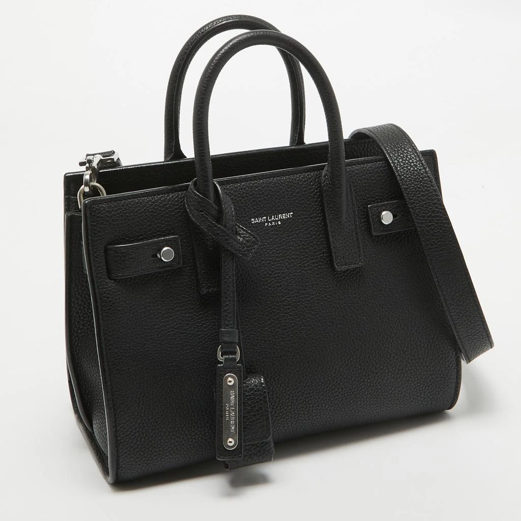 Yves Saint Laurent Saint Laurent Black Leather Nano Classic Sac De Jour Tote 3
