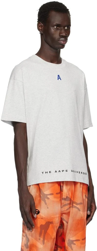 AAPE by A Bathing Ape Gray 'A' Logo Injection T-shirt 4