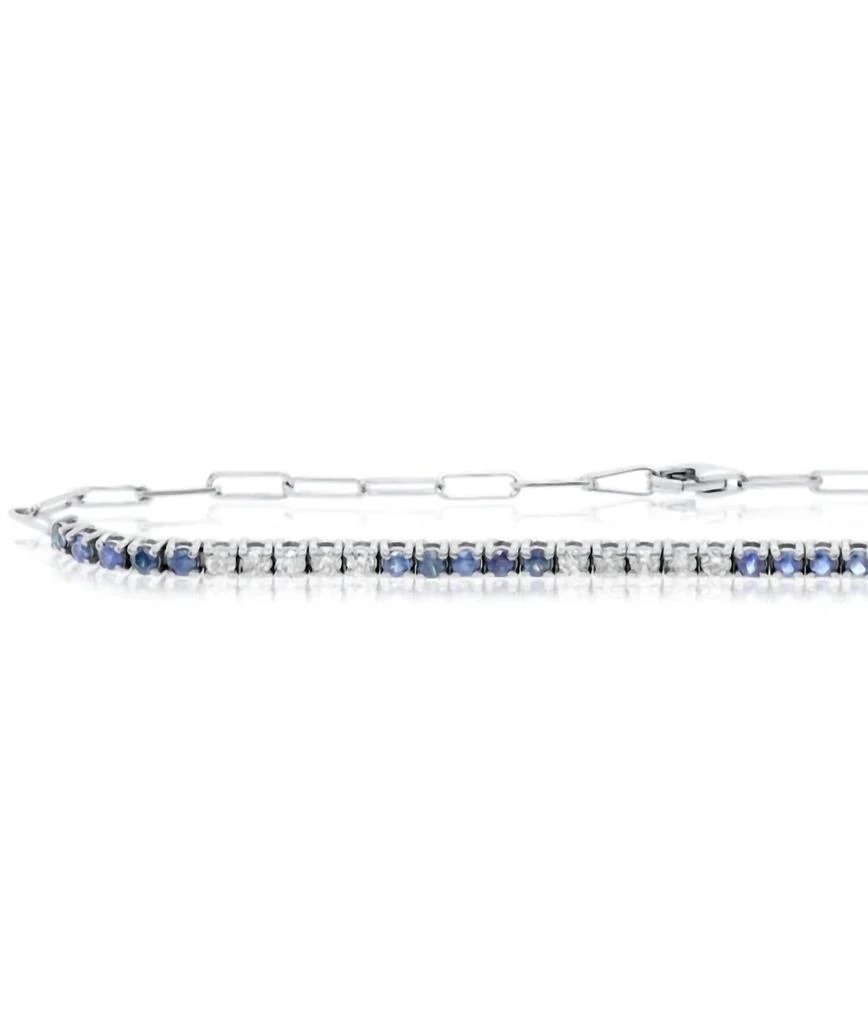 Diana M Jewels Diana M Jewels - Diamond And Sapphire Tennis Bracelet 2