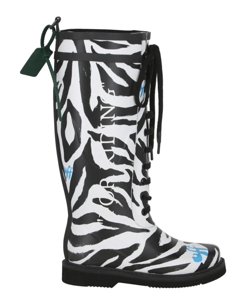 Off-White Zebra Print Rain Boots 1