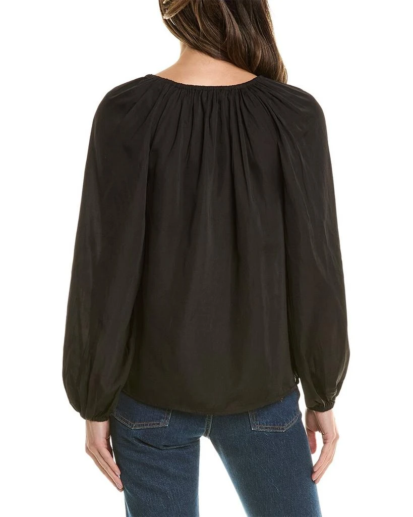 Joan Vass New York Joan Vass Split Neck Top 2