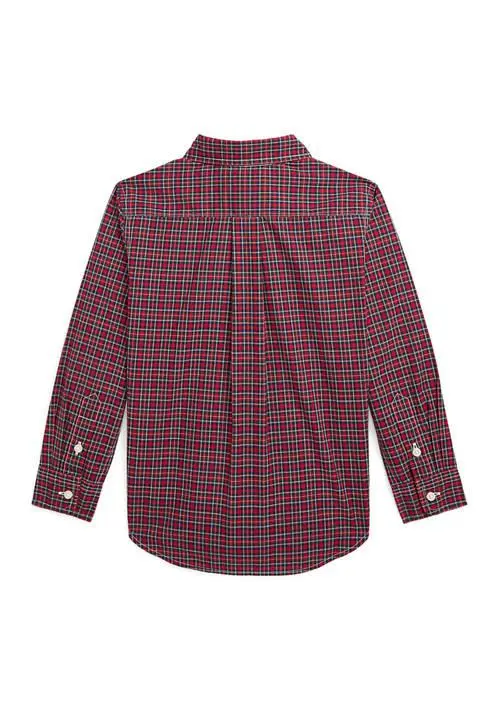 Ralph Lauren Boys 2-7 Plaid Cotton Poplin Shirt 2