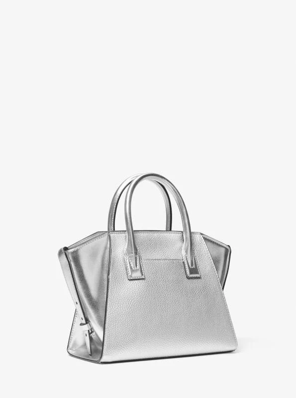 Michael Kors Avril Small Metallic Studded Patchwork and Signature Logo Satchel 3